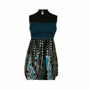 Papaya Strapless Dress👗